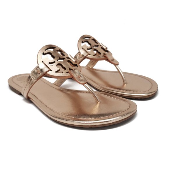 Tory Burch Miller Sandals in Rose Gold Size 8 - Picture 6 of 8